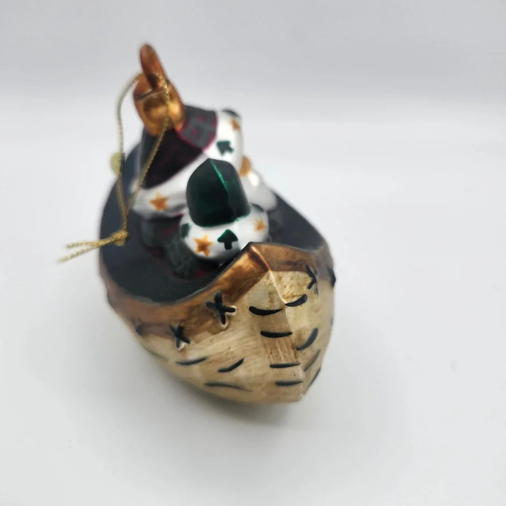 Rustic Santa Canoe Ornament Northwoods Christmas Cabin Lodge ‎ Outdoor Decor